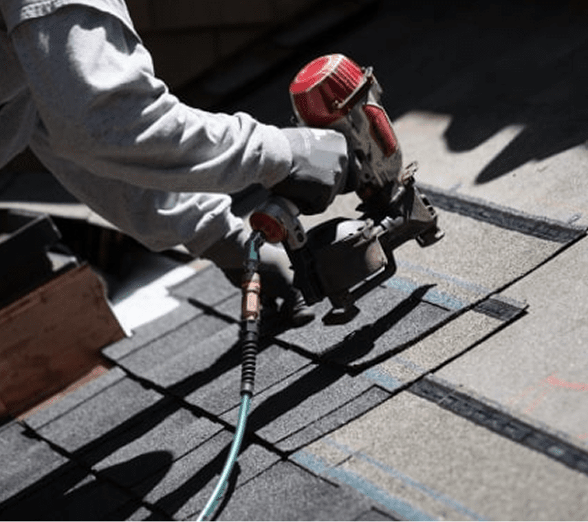 Installing shingles with pneumatic tool
