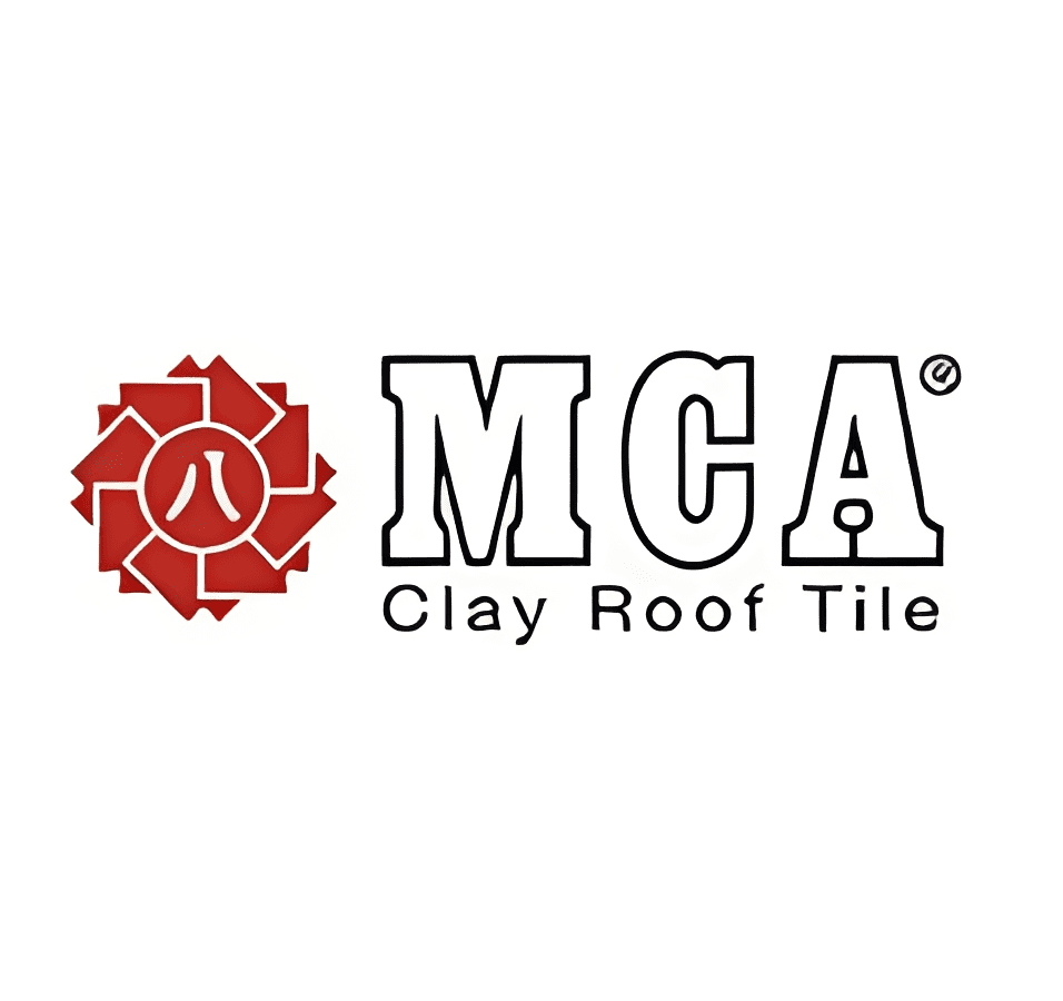 Logo of MCA Clay Roof Tile with a red tile design.