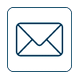 Envelope icon symbolizing email or message.