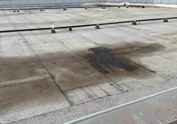 Roof with visible wear and tear